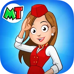 Взломанная My Town Airport games for kids (Май Таун)  [МОД Mega Pack] - стабильная версия apk на Андроид