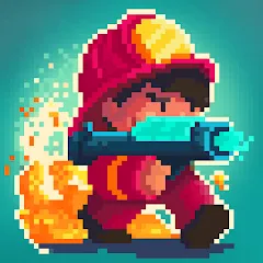 Взломанная Firefighter: pixel shooter  [МОД Все открыто] - стабильная версия apk на Андроид