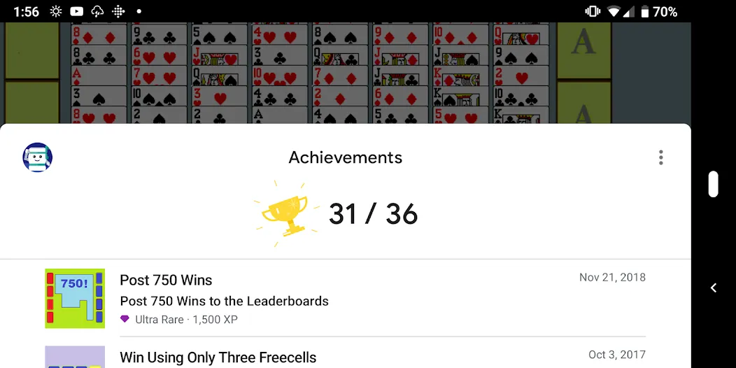 FreeCell with Leaderboards (Фрикел с таблицей лидеров)  [МОД Много денег] Screenshot 4