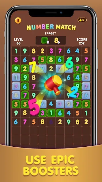 Number Match: Ten Crush Puzzle (Намбер Матч)  [МОД Бесконечные монеты] Screenshot 1