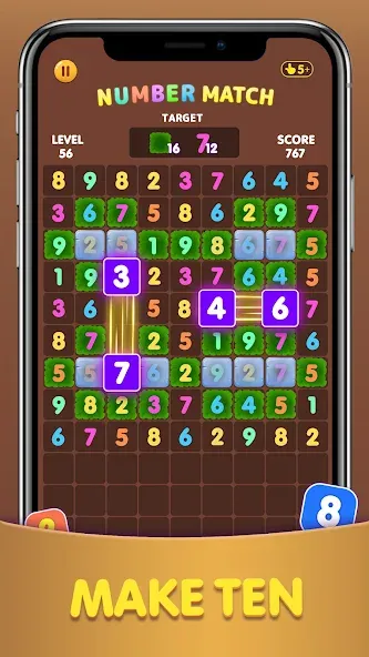 Number Match: Ten Crush Puzzle (Намбер Матч)  [МОД Бесконечные монеты] Screenshot 4