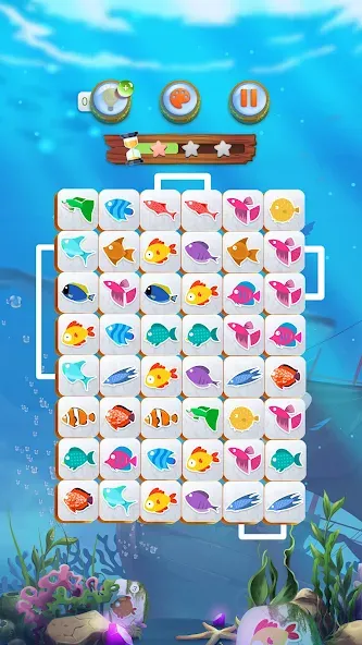 Mahjong Connect Fish World (Мацзян Коннект Рыбный Мир)  [МОД Unlocked] Screenshot 3