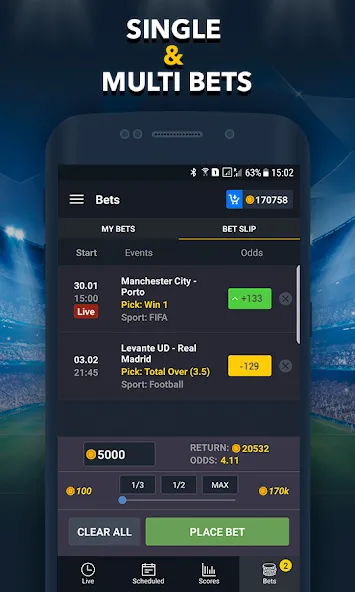 Sports Betting Game - BETUP  [МОД Mega Pack] Screenshot 5