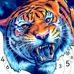 Взломанная Animal Paint by Number Game (Анимал Пэйнт бай Намбер Гэйм)  [МОД Много монет] - стабильная версия apk на Андроид