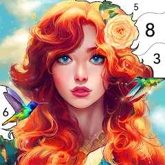 Скачать взлом Girls Paint by Number Coloring (Девочки раскрашивают по номерам)  [МОД Все открыто] - последняя версия apk на Андроид