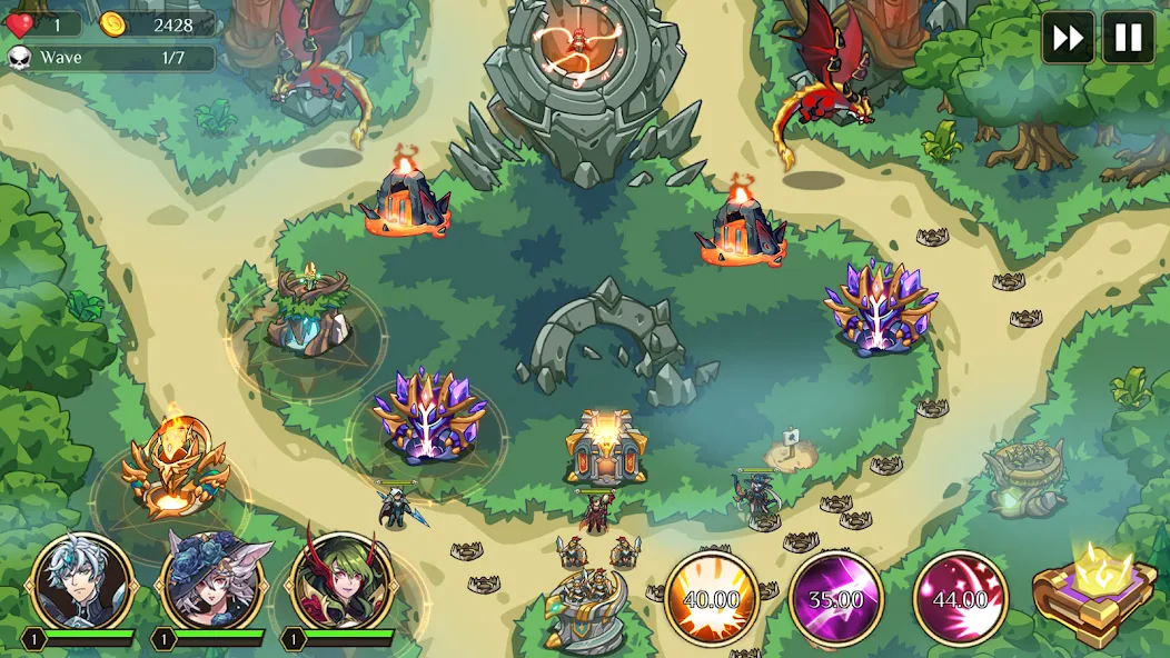 Kingdom War: Tower Defense TD (ТД Рояль)  [МОД Много денег] Screenshot 5