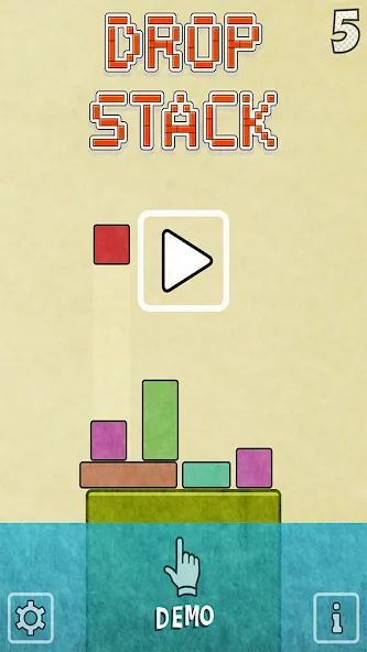 Drop Stack Block Stacking Game (Дроп Стэк блочная игра с укладкой блоков)  [МОД Бесконечные деньги] Screenshot 1