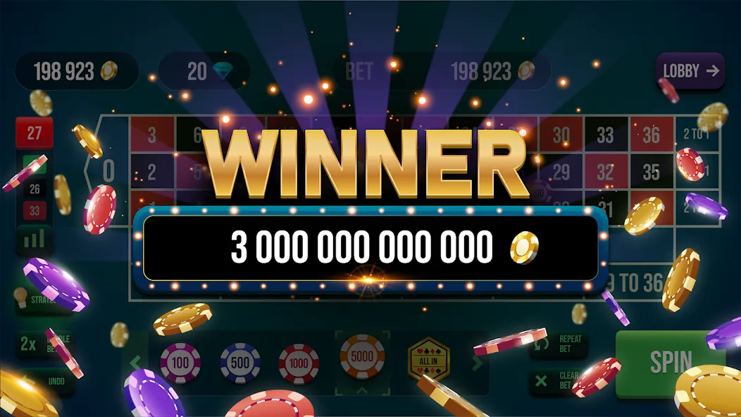 Roulette All Star: Casino Game (Рулетка Олл Стар)  [МОД Меню] Screenshot 5