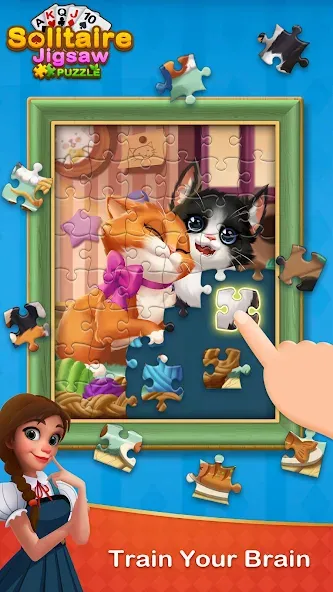 Solitaire Jigsaw Puzzle (Солитер Пазл)  [МОД Все открыто] Screenshot 1