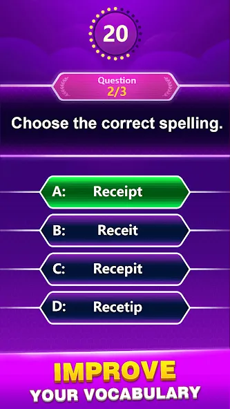 Spelling Quiz - Word Trivia (Спеллинг Квиз)  [МОД Все открыто] Screenshot 4