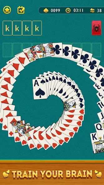 Spider Solitaire Card Game  [МОД Бесконечные деньги] Screenshot 5