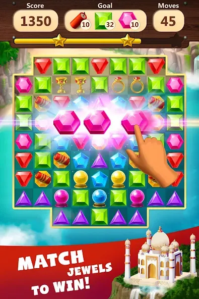 Jewels Planet - Match 3 Puzzle  [МОД Mega Pack] Screenshot 1