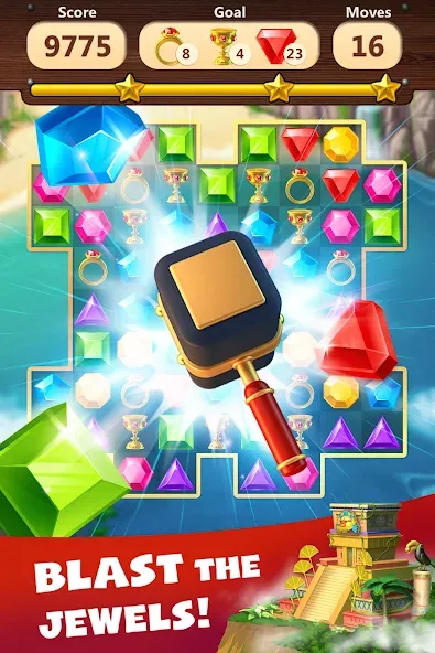 Jewels Planet - Match 3 Puzzle  [МОД Mega Pack] Screenshot 2