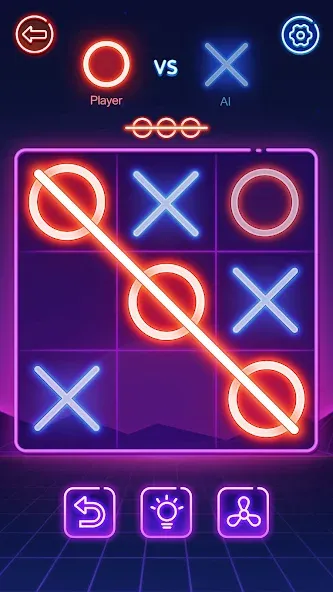 Tic Tac Toe 2 Player: XOXO  [МОД Бесконечные деньги] Screenshot 1