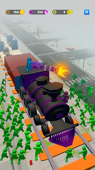 Train Defense: Zombie Game (Трейн Дефенс)  [МОД Меню] Screenshot 1