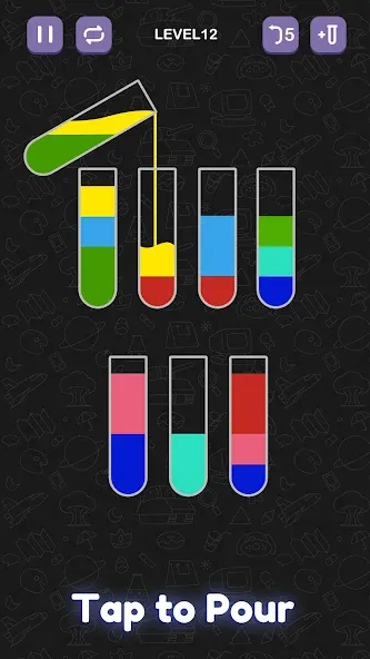 Water Sort Puzzle - Sort Color  [МОД Unlocked] Screenshot 1